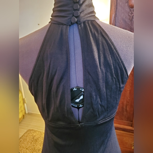 Vintage Pat Richards Black 70s Polyester Dress - Picture 5 of 8